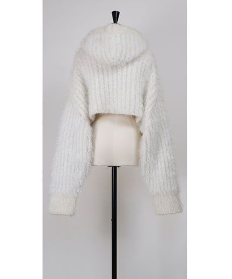 T-05 Fur yarn Hoodie <WHITE>