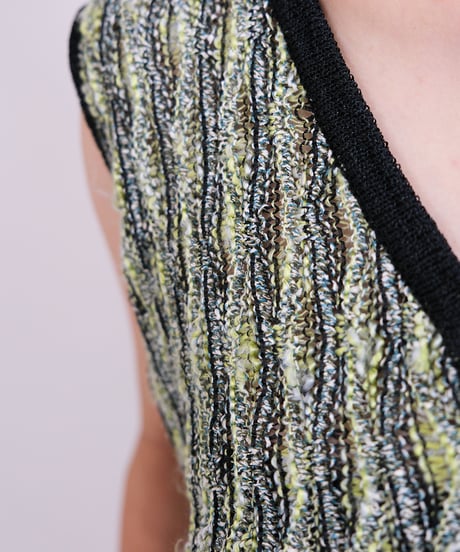 T-05 Mix yarn Knit Vest <GREENmix>