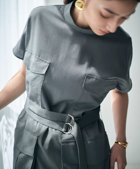 D-01 Work Dress [GREEN GRAY] sample