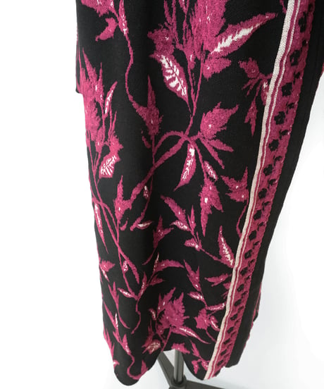 D-02 Flower Knit Dress [BLACK Flowe] sample