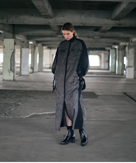 D-01/01 Wool Long Dress  <BLACK> sample