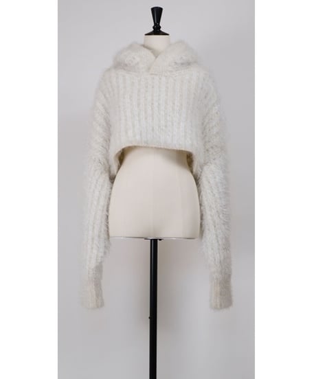 T-05 Fur yarn Hoodie <WHITE>