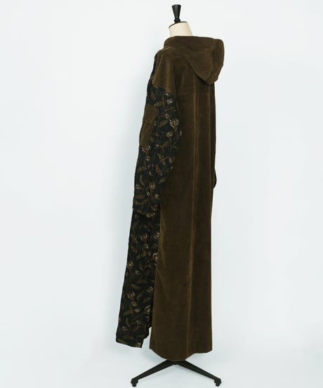 D-04 Flower Jacquard Long Hoodie [BLACK flower] sample