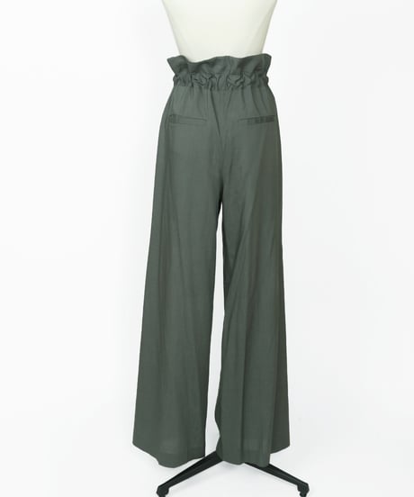 P-01/01 Gather pants [GREEN GRAY] sample