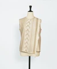 T-04 Mix lace Tops [BEIGE] sample