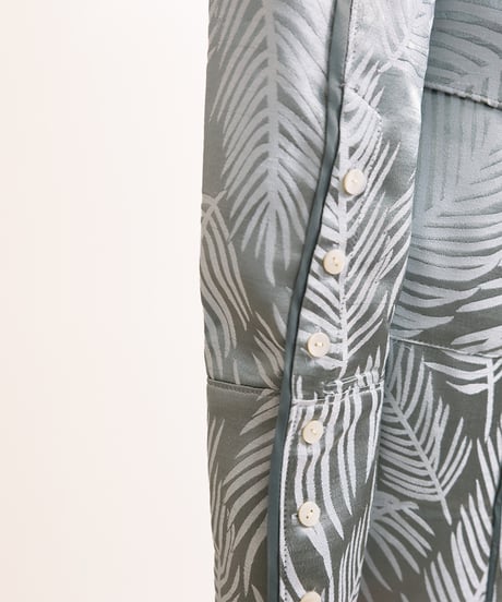 D-02/01 Leaf Shirt dress <GREEN GRAY>
