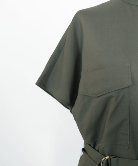 D-01 Work Dress [GREEN GRAY] sample