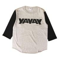 YAVAY ベースボールT(グレー×ブラック)
