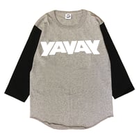 YAVAY ベースボールT(グレー×ホワイト)