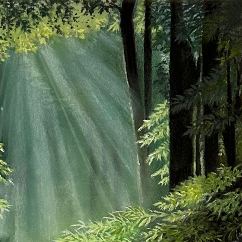 風景画　　「森の中」 A4サイズ複製画】森の中で・・・2014 | iichi 日々の暮らしを