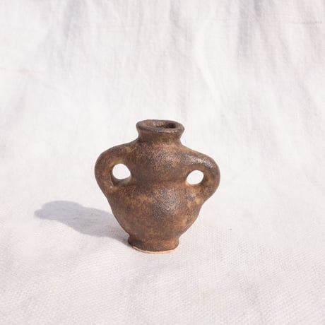 Vase necklace - brown clay