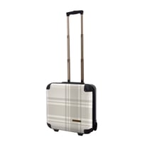 アートスーツケース #CRB01-023C｜ベーシック カラーチェックモダン(ホワイト）