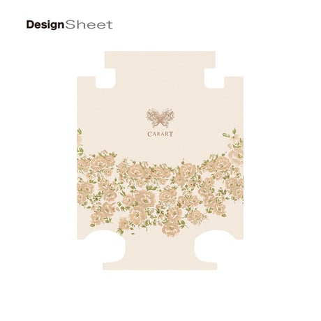 アートスーツケース #CRA02WS-011D｜プロフィトロール　フラワー（ナチョラルベージュ）