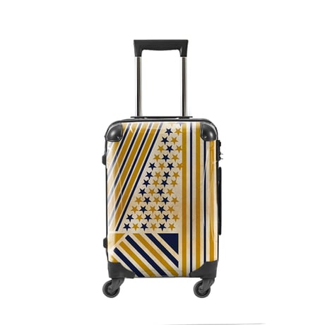 アートスーツケース #CRA02WS-014D｜ポップニズム アメリカン（ネイビー×ゴールド）