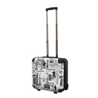 アートスーツケース #CRB01-045A｜ポップニズム シティ（ホワイト×ブラック）