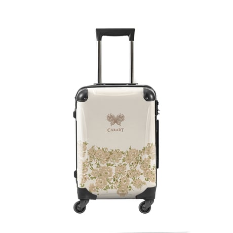 アートスーツケース #CRA02WS-011D｜プロフィトロール　フラワー（ナチョラルベージュ）
