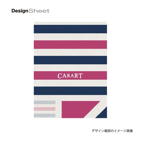 アートスーツケース #CRA02WS-015F｜ベーシック カジュアルボーダー（ネイビー×ピンク）