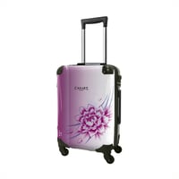 【アウトレット】アートスーツケーススジッパー4輪 #CRA02W-J10128｜牡丹(パープル)  ｜機内持込