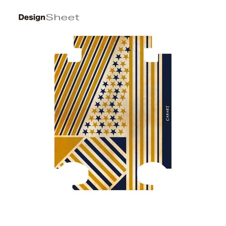 アートスーツケース #CRA02WS-014D｜ポップニズム アメリカン（ネイビー×ゴールド）