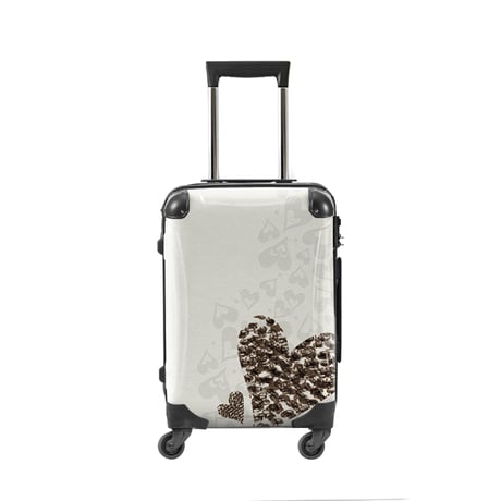 アートスーツケース #CRA02WS-013C｜ココアチョ　ハートホワイト