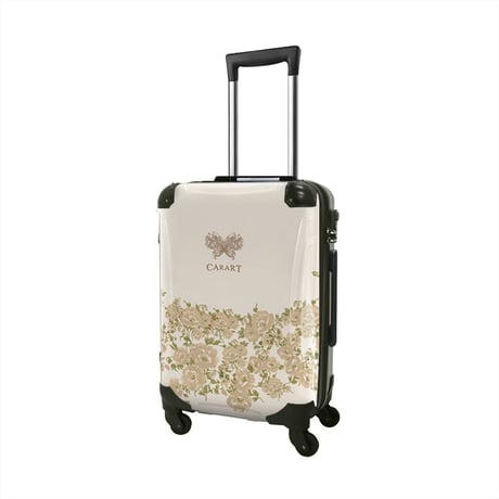 アートスーツケース #CRA02WS-011D｜プロフィトロール　フラワー（ナチョラルベージュ）