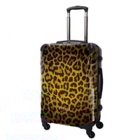 【アウトレット】アートスーツケースフレーム4輪#CRA03H-003A｜ベーシック豹(ゴールド)｜63L