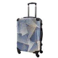 【アウトレット】アートスーツケースフレーム4輪#CRA03H-025C｜ポップニズム デニム(コラージュブルー1 )｜63L