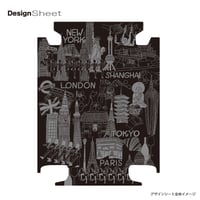 着せ替えデザインシート｜ポップニズム シティ(グレ−×ブラック)｜#CRA03H-S045B-S045D｜フレーム4輪 63L用