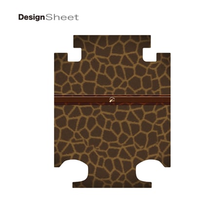 アートスーツケース #CRA02WS-055C｜キリンジラッファ(ブラウン)｜静音キャスター