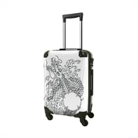 アートスーツケース #CRA02WS-J10136｜広純　dragon(ホワイト)｜静音キャスター