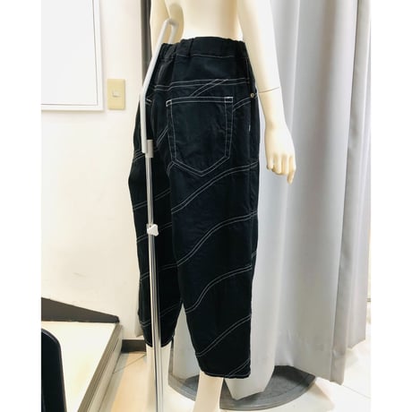 ｇｏｍｍ　斜め切り替えデニムハーフパンツ