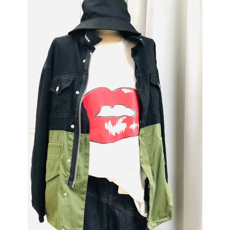 デザイナーブランドｇｏｍｍｅ 　リッププリントビッグＴシャツ