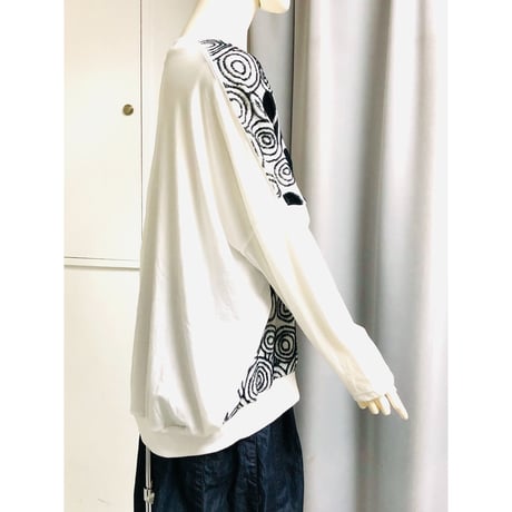 デザイナーブランドｇｏｍｍｅ　ラグランモダンプリントビッグＴシャツ