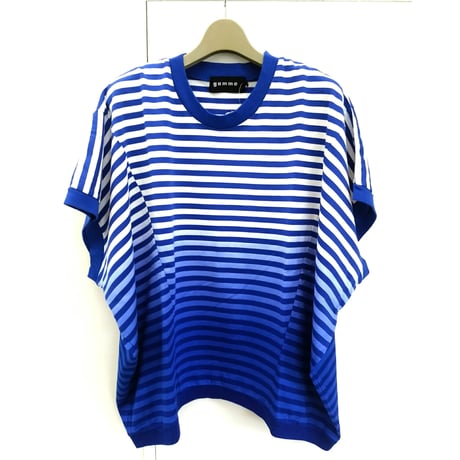 デザイナーブランドgomme   ボーダーバルーンルーズＴシャツ