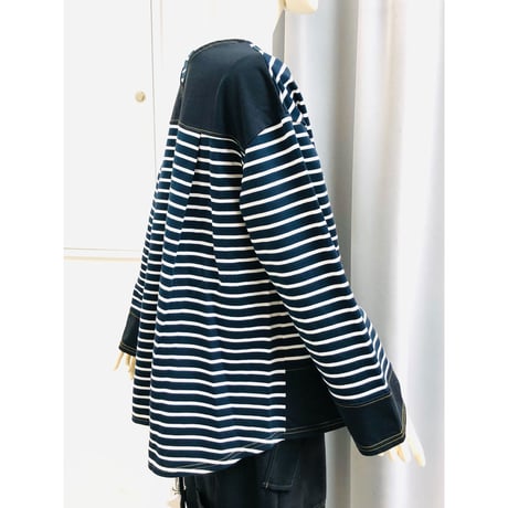 ＲＯＳＩＥＲ  　シルケットポンチボーダープルオーバー