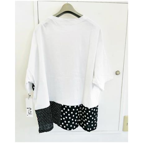 デザイナーズブランドＱｒｅａｌ  パッチワークボリュームＴシャツ