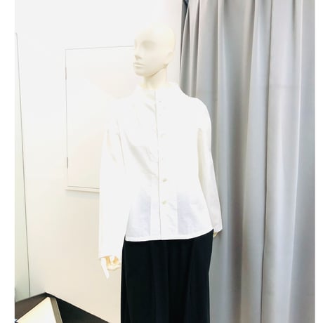 デザイナーブランドＣＲＥＳＣＥＮＴ  　スタンドカラー風コットンブラウス