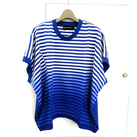 デザイナーブランドgomme   ボーダーバルーンルーズＴシャツ
