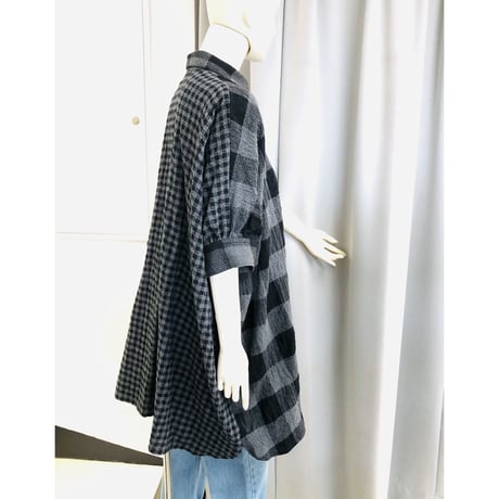 ｇｏｍｍ　ビッグシルエットシャツカラーロングブラウス