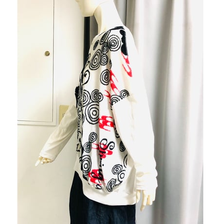 デザイナーブランドｇｏｍｍｅ　ラグランモダンプリントビッグＴシャツ