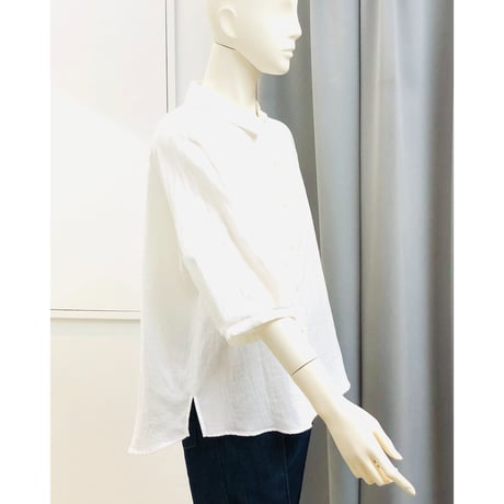 ＡＢＣＡ  ＢＬＡＮＣ  　ハマカラーラグラン袖ブラウス