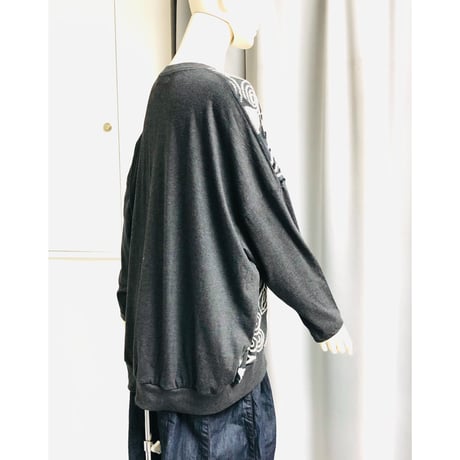 デザイナーブランドｇｏｍｍｅ　ラグランモダンプリントビッグＴシャツ