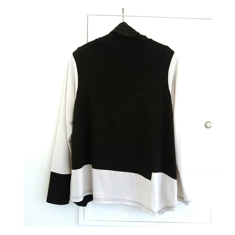 デザイナーズブランド CRESCENT ハイネック配色カットソー