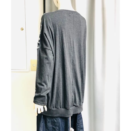 デザイナーブランドｇｏｍｍｅ　ラグランモダンプリントビッグＴシャツ