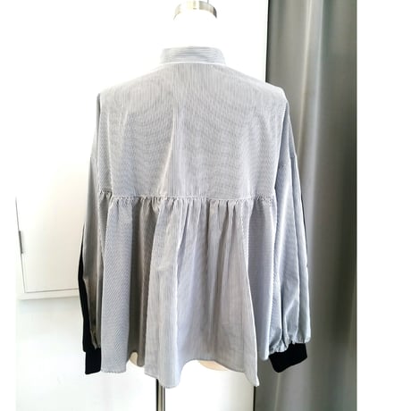 ＡＢＣＡ  ＢＬＡＮＣ     春物新作 前後ニット布帛切り替えプルオーバー