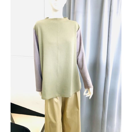 ＲＯＳＩＥＲ　 ボートネック袖切り替えカットソー
