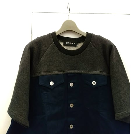 デザイナーブランドgomme   ドッキングＴシャツ