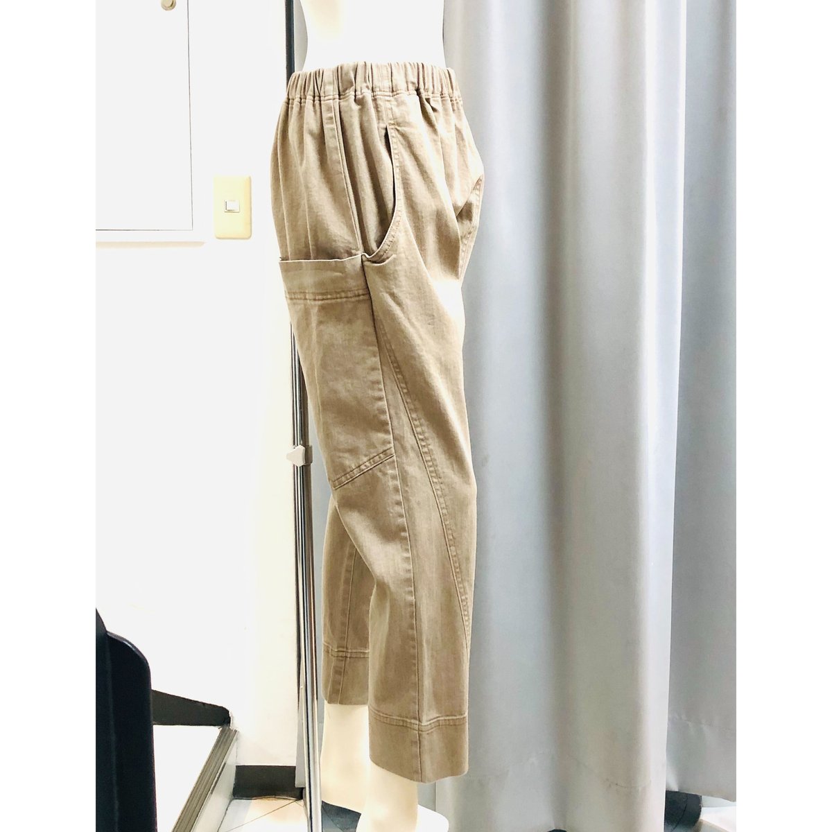 【未使用品】CRESCENT DUO　ワイドパンツ　ロゴジャガード　サルエル風 未使用品】CRESCENT DUO ワイドパンツ ロゴジャガード サルエル風