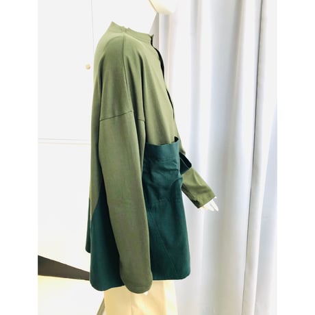 Ｑｒｅａｌ   前ボタンビッグポケット付きカットソー