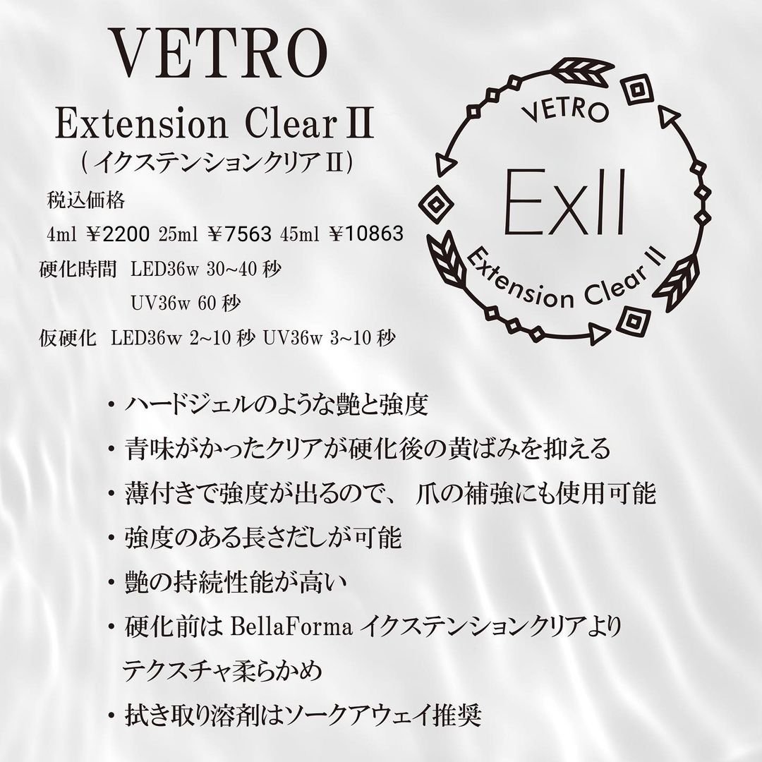 ☆EX新品☆ベトロVETROイクステンションクリアIIトップジェル☆ | わむ